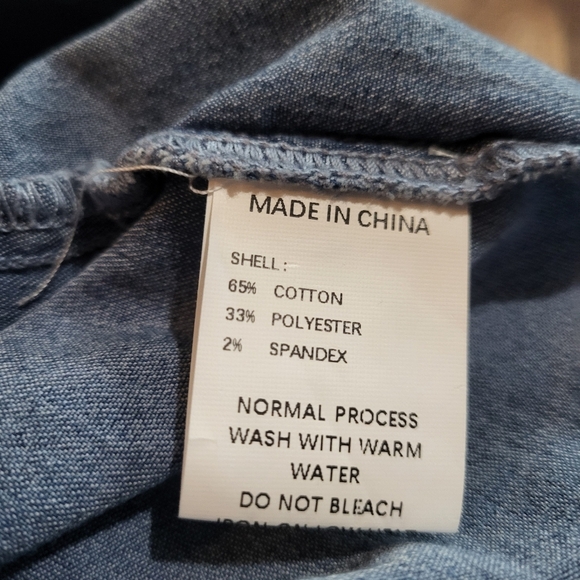 Glamaker Womens Casual Sleeveless Denim Sky Blue Overall Jumpsuit Romper Size L - Picture 8 of 8